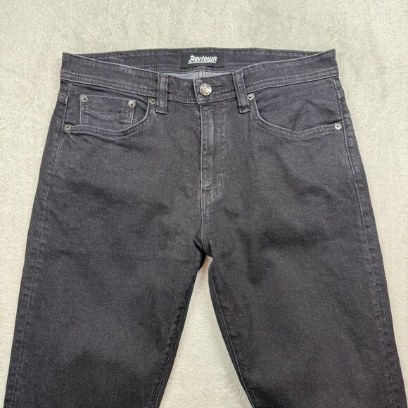 Revtown Automatic Decade Denim Jeans Men’s 32x34 Black Cotton Straight Leg - Picture 6 of 10